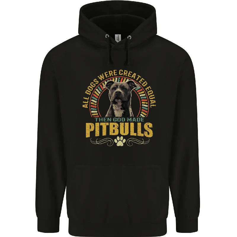 A Pitbull Dog Mens 80% Cotton Hoodie Hoodie with Belted Waist Structured Tailored