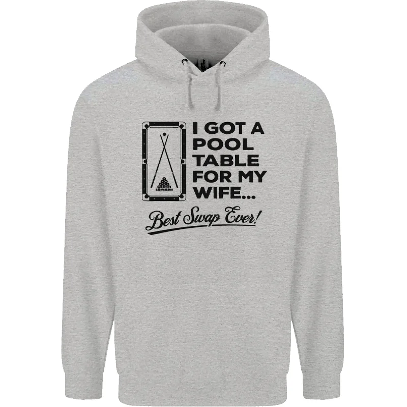 A Pool Cue for My Wife Best Swap Ever! Mens 80% Cotton Hoodie Hoodie with V-Neck Classic Versatile A Pool Cue for My Wife Best Swap Ever! Mens 80% Cotton Hoodie Hoodie with V-Neck Classic Versatile
