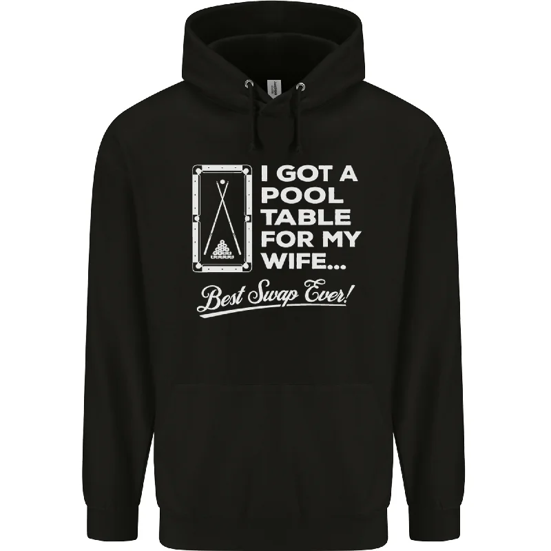A Pool Cue for My Wife Best Swap Ever! Mens Hoodie Zip Hoodie Drawstring Kangaroo Pocket A Pool Cue for My Wife Best Swap Ever! Mens Hoodie Zip Hoodie Drawstring Kangaroo Pocket