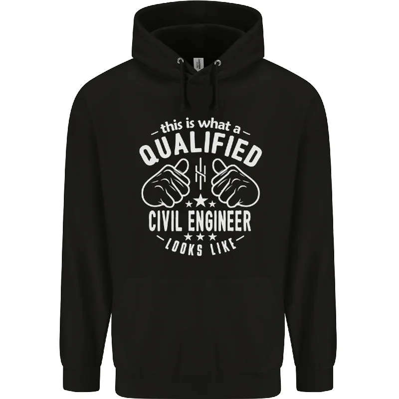 A Qualified Civil Engineer Looks Like Mens 80% Cotton Hoodie Hoodie with Illustration Artistic Creative A Qualified Civil Engineer Looks Like Mens 80% Cotton Hoodie Hoodie with Illustration Artistic Creative
