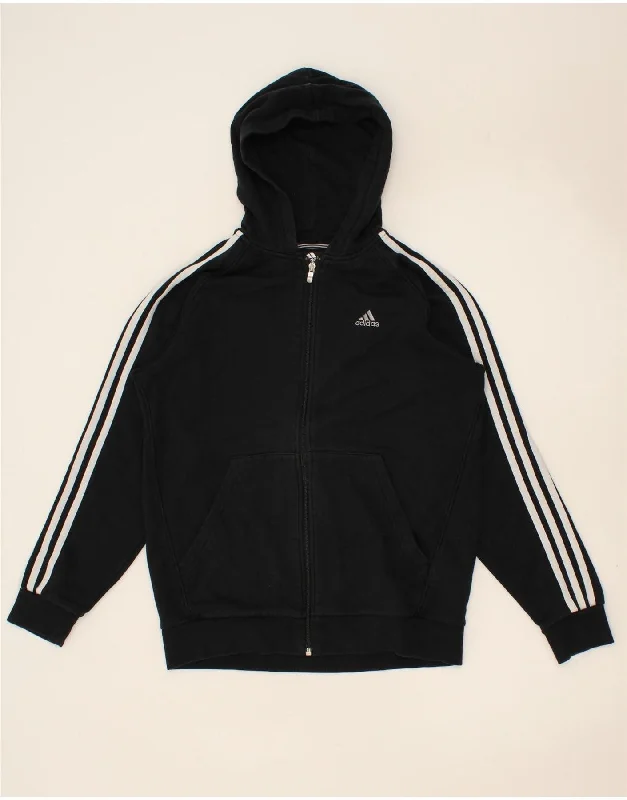 ADIDAS Boys Zip Hoodie Sweater 15-16 Years Black Hoodie with Drop Shoulder Relaxed Streetwear ADIDAS Boys Zip Hoodie Sweater 15-16 Years Black Hoodie with Drop Shoulder Relaxed Streetwear