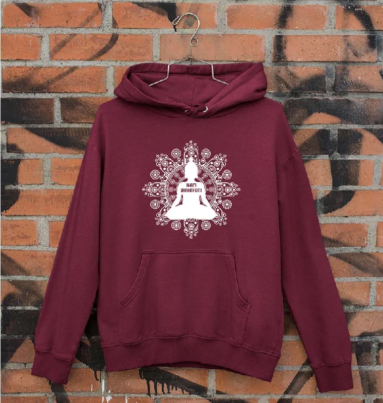 Aham Bhahmasmi Unisex Hoodie for Men/Women Hooded Sweatshirt Casual Wear Street Style Aham Bhahmasmi Unisex Hoodie for Men/Women Hooded Sweatshirt Casual Wear Street Style