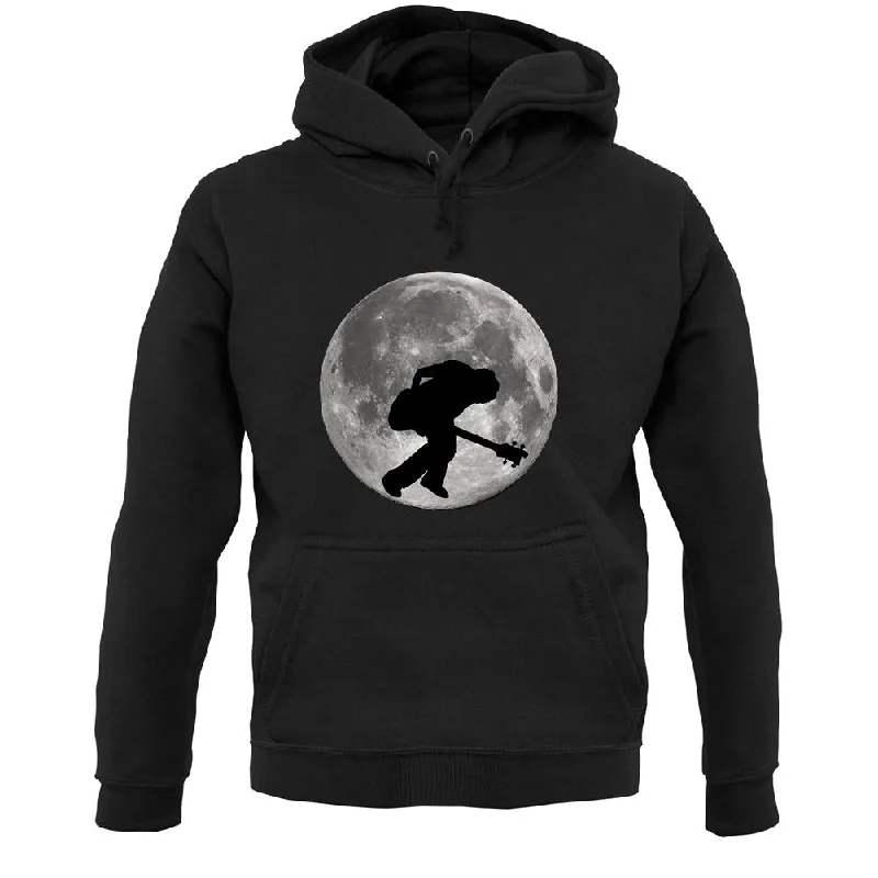 Bass Player Moon Unisex Hoodie