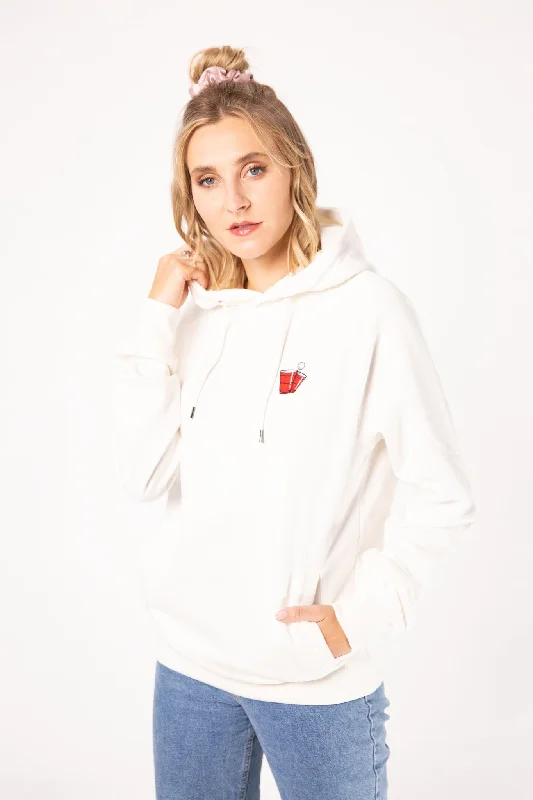 Beerpong | Bestickter Bio-Baumwoll Frauen Hoodie Hoodie with Hem Elastic Stretchable Comfortable Beerpong | Bestickter Bio-Baumwoll Frauen Hoodie Hoodie with Hem Elastic Stretchable Comfortable