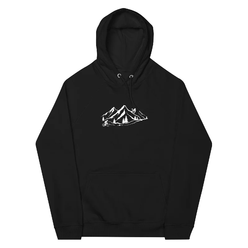Berge 1 und Radfahren - Unisex Premium Organic Hoodie Hoodie with Monochrome Minimalist Simple Berge 1 und Radfahren - Unisex Premium Organic Hoodie Hoodie with Monochrome Minimalist Simple