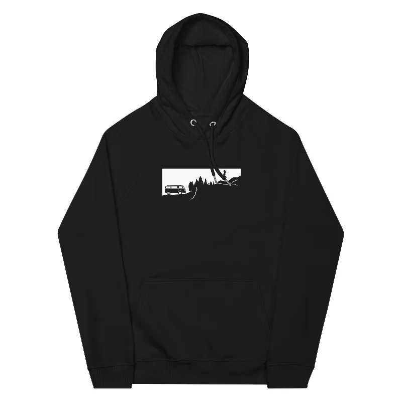 Berge - Bäume - Camping Van - Unisex Premium Organic Hoodie Hoodie with Elastic Cuffs Stretchable Comfortable Berge - Bäume - Camping Van - Unisex Premium Organic Hoodie Hoodie with Elastic Cuffs Stretchable Comfortable