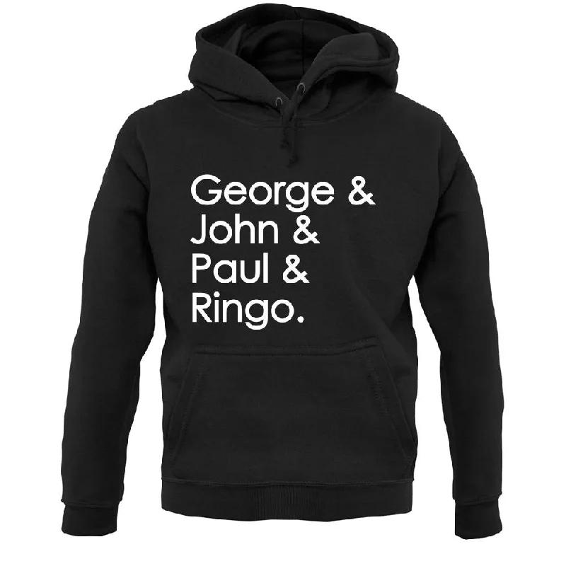George & John & Paul & Ringo Unisex Hoodie Hoodie with Rhinestones Sparkly Elegant