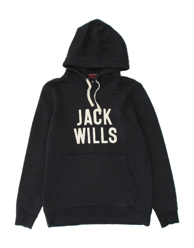 JACK WILLS Mens Graphic Hoodie Jumper Medium Navy Blue Cotton Hoodie with Neon Bright Vibrant JACK WILLS Mens Graphic Hoodie Jumper Medium Navy Blue Cotton Hoodie with Neon Bright Vibrant