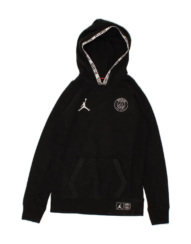 JORDAN Boys Paris Saint- Germain Hoodie Jumper 12-13 Years Large Black Hoodie with V-Neck Classic Versatile JORDAN Boys Paris Saint- Germain Hoodie Jumper 12-13 Years Large Black Hoodie with V-Neck Classic Versatile