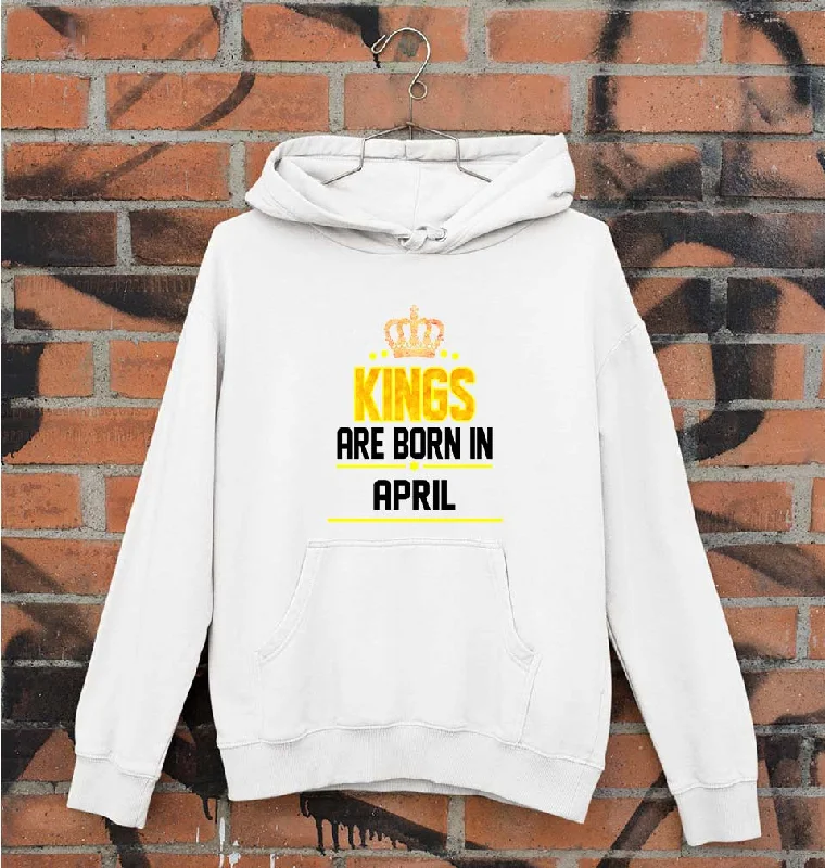 Kings Are Born In April Unisex Hoodie for Men/Women Hoodie with Relaxed Fit Easy Casual Kings Are Born In April Unisex Hoodie for Men/Women Hoodie with Relaxed Fit Easy Casual