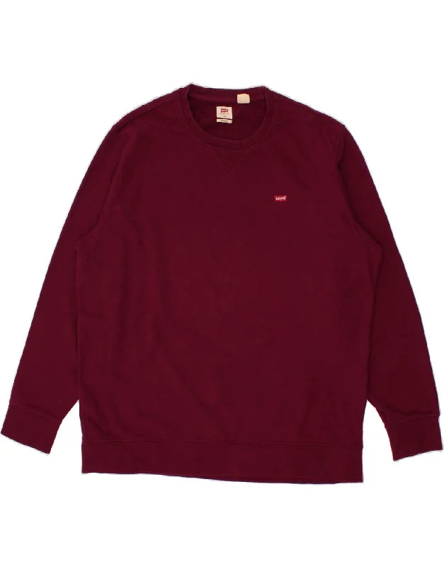 LEVI'S Mens Standard Fit Hoodie Jumper XL Burgundy Cotton Hoodie with Slim Fit Tailored Modern LEVI'S Mens Standard Fit Hoodie Jumper XL Burgundy Cotton Hoodie with Slim Fit Tailored Modern