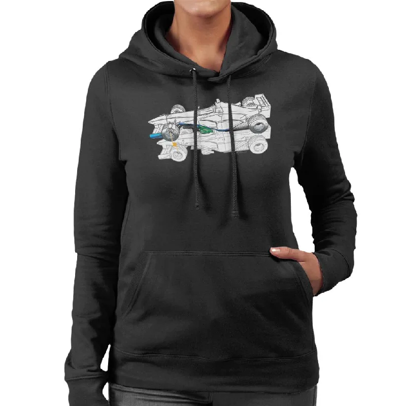 Motorsport Images Benetton B199 Comparison With B198 Women's Hooded Sweatshirt