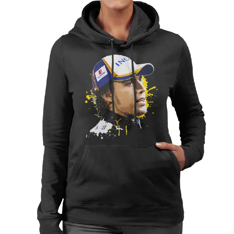 Motorsport Images Fernando Alonso Post Race Interview Women's Hooded Sweatshirt