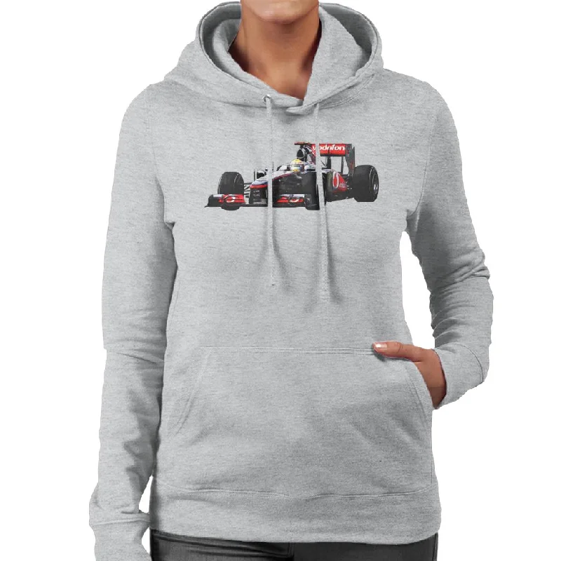 Motorsport Images Hamilton McLaren MP4 26 Leads Vettel Women's Hooded Sweatshirt