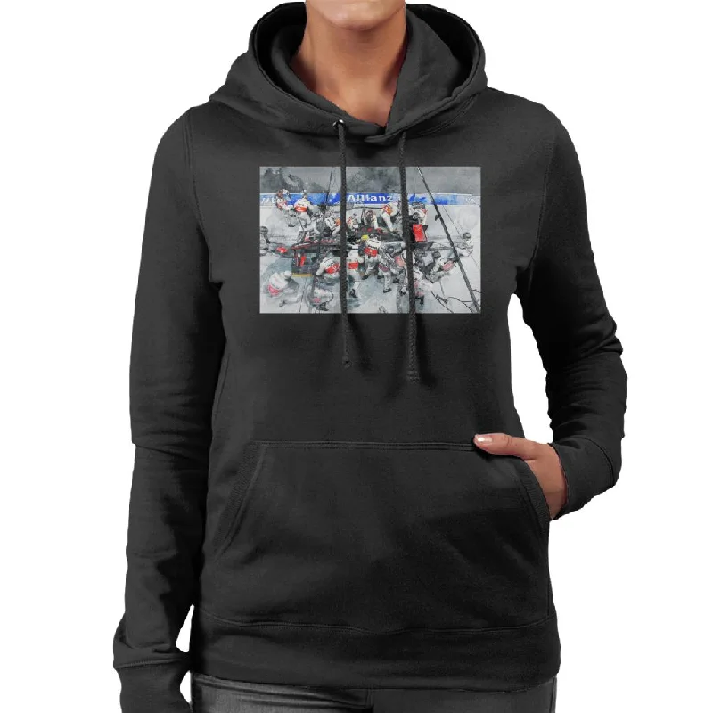 Motorsport Images McLaren MP4 24 At Pit Stop Women's Hooded Sweatshirt