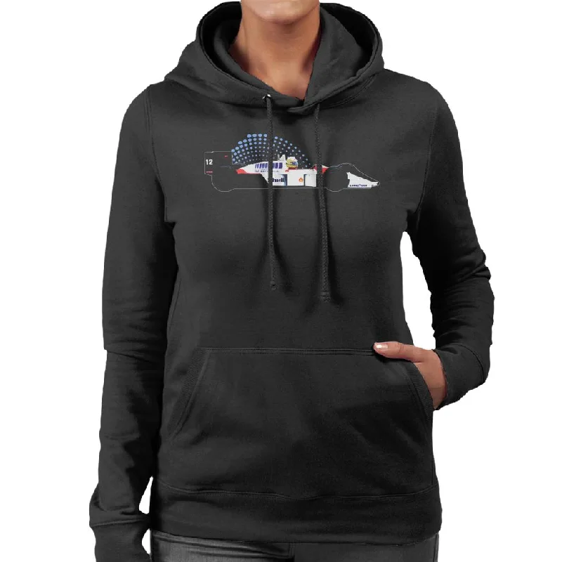 Motorsport Images McLaren MP4 4 Ayrton Senna Women's Hooded Sweatshirt