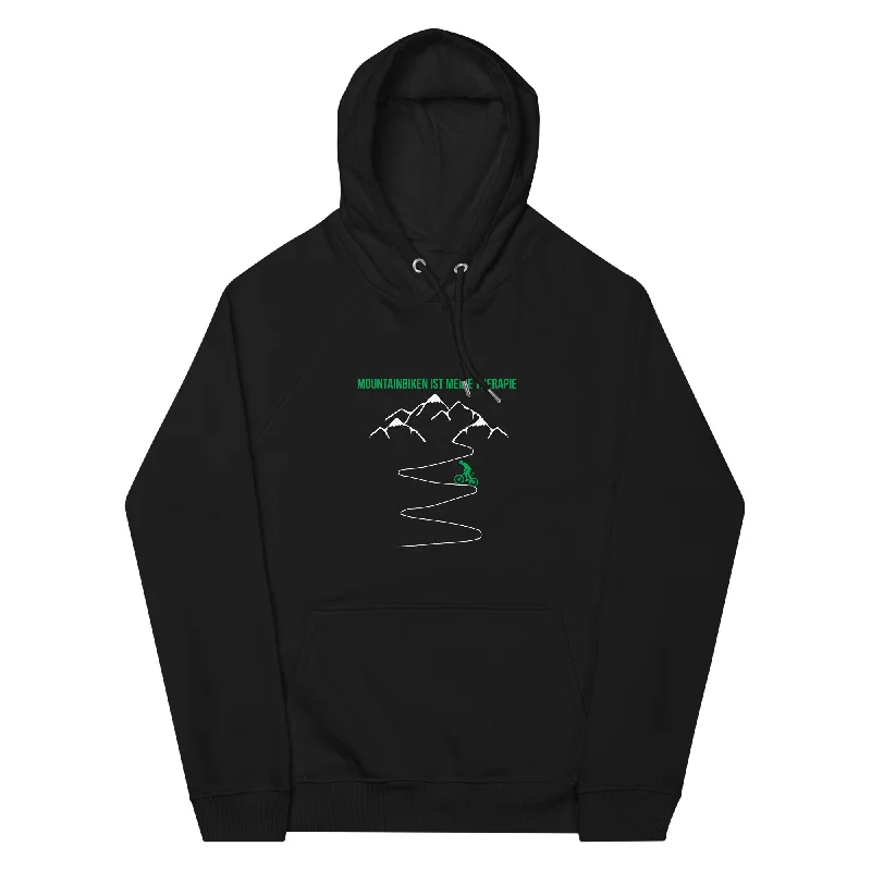 Mountainbiken ist meine Therapie - (M) - Unisex Premium Organic Hoodie Hoodie with Monochrome Minimalist Simple Mountainbiken ist meine Therapie - (M) - Unisex Premium Organic Hoodie Hoodie with Monochrome Minimalist Simple