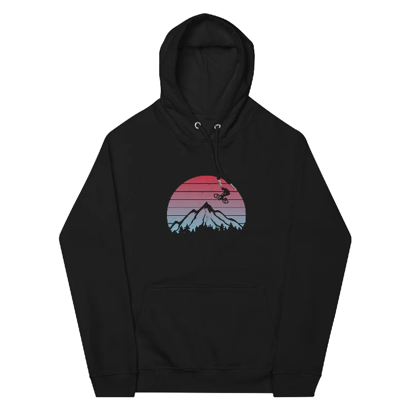 Mountainbiken Vintage - (M) - Unisex Premium Organic Hoodie Hoodie with Gradient Ombre Colorful
