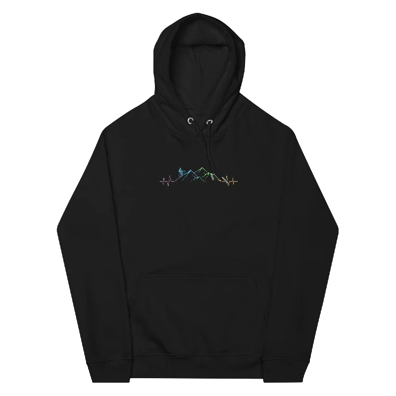 Mountainbiker auf Berg - (M) - Unisex Premium Organic Hoodie Hoodie with Camouflage Military Edgy Mountainbiker auf Berg - (M) - Unisex Premium Organic Hoodie Hoodie with Camouflage Military Edgy