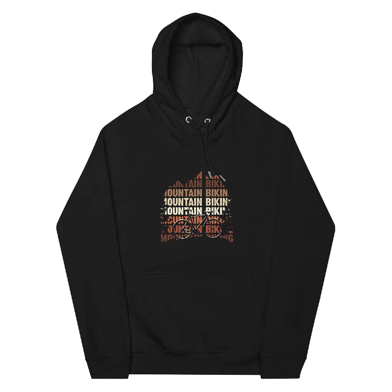 Mountainbiking - (M) - Unisex Premium Organic Hoodie Hoodie with Color Block Contrast Stylish Mountainbiking - (M) - Unisex Premium Organic Hoodie Hoodie with Color Block Contrast Stylish