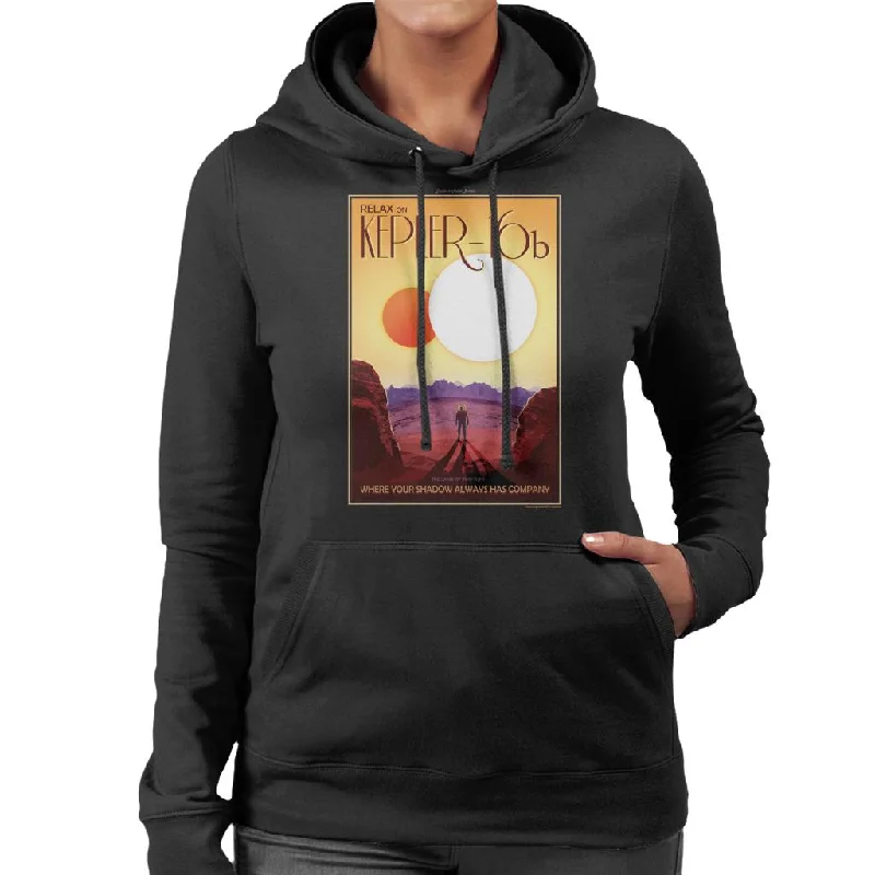 NASA Kelper 16b Interplanetary Travel Poster Women's Hooded Sweatshirt