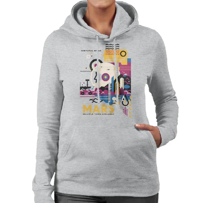 NASA Mars Multiple Tours Interplanetary Travel Poster Women's Hooded Sweatshirt