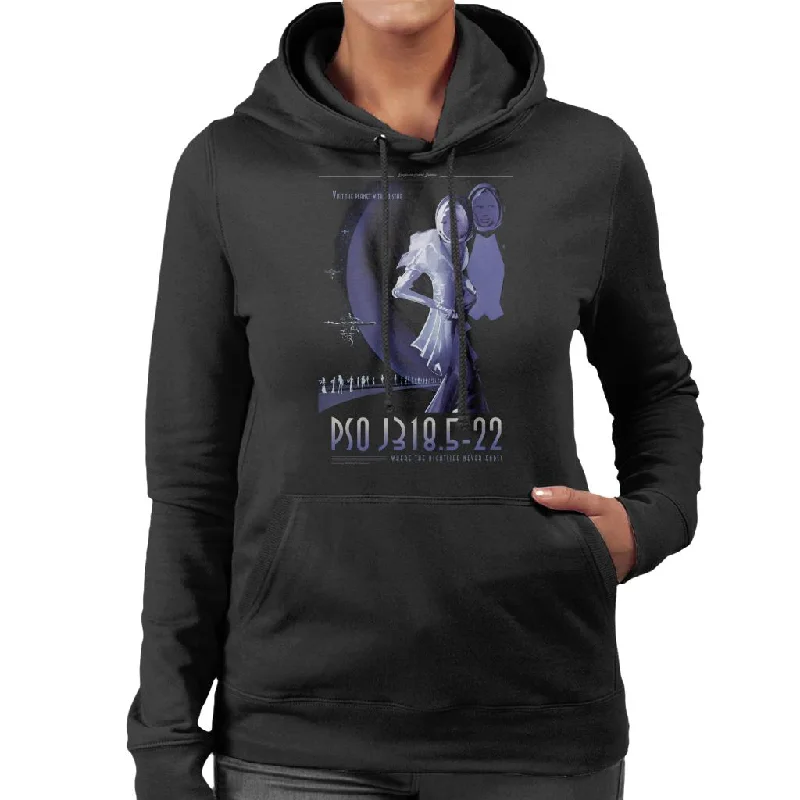 NASA PSO J318 5 22 Interplanetary Travel Poster Women's Hooded Sweatshirt