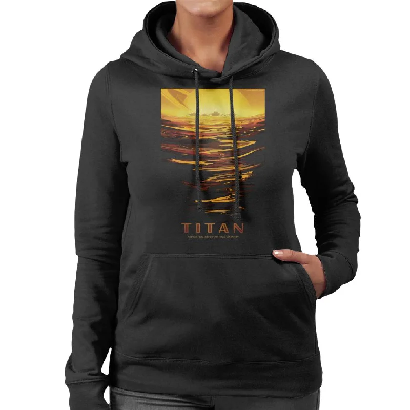 NASA Titan Interplanetary Travel Poster Women's Hooded Sweatshirt