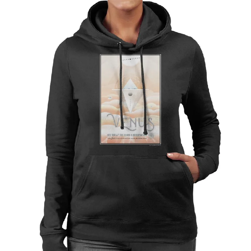 NASA Venus Cloud 9 Interplanetary Travel Poster Women's Hooded Sweatshirt