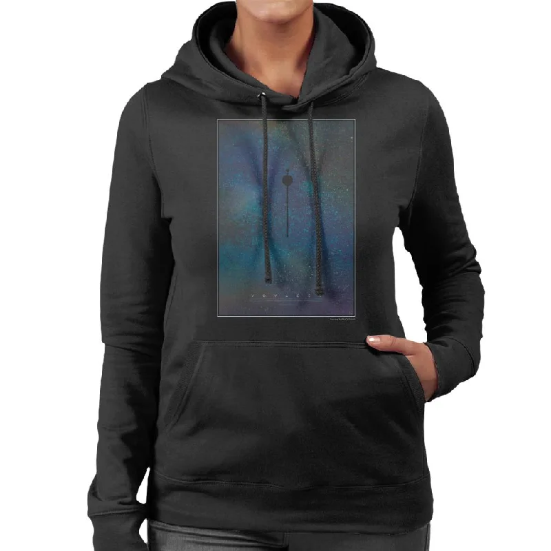 NASA Voyager Interplanetary Travel Poster Women's Hooded Sweatshirt