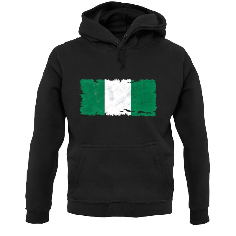 Nigeria Grunge Style Flag Unisex Hoodie