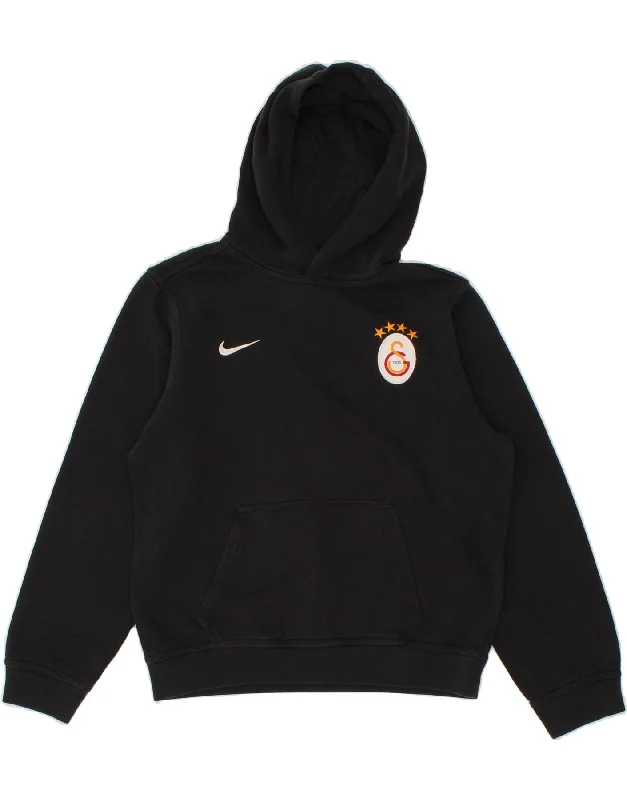 NIKE Boys Hoodie Jumper 12-13 Years Large Black Cotton Hoodie with Pastel Soft Subtle NIKE Boys Hoodie Jumper 12-13 Years Large Black Cotton Hoodie with Pastel Soft Subtle