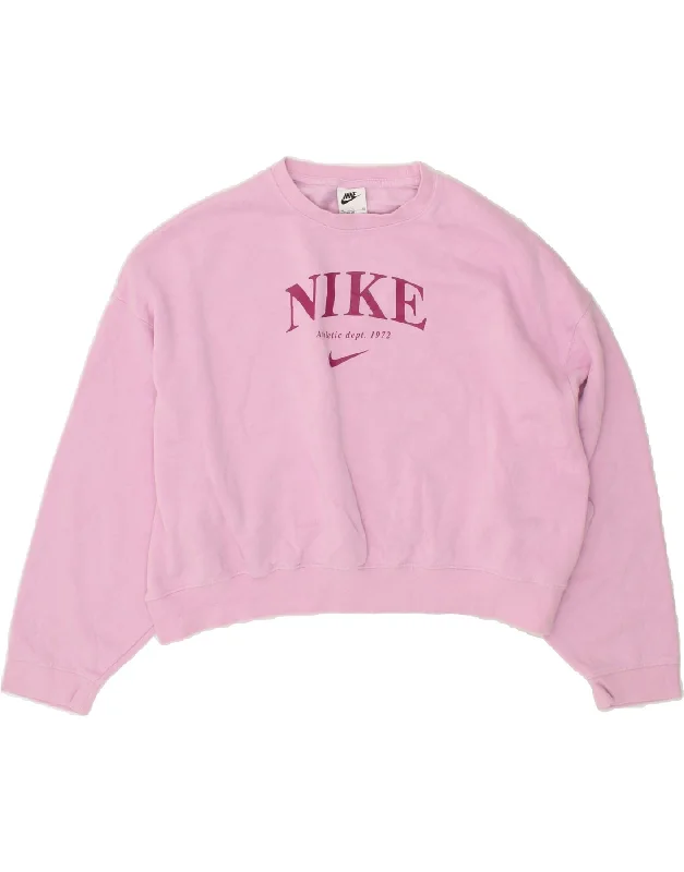 NIKE Girls Graphic Sweatshirt Jumper 13-14 Years XL Pink Hoodie with Hidden Zipper Minimalist Clean NIKE Girls Graphic Sweatshirt Jumper 13-14 Years XL Pink Hoodie with Hidden Zipper Minimalist Clean