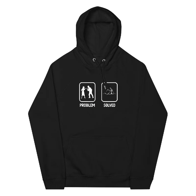 Problem Solved - Camping Tent - Unisex Premium Organic Hoodie Hoodie with Exposed Zipper Edgy Industrial Problem Solved - Camping Tent - Unisex Premium Organic Hoodie Hoodie with Exposed Zipper Edgy Industrial