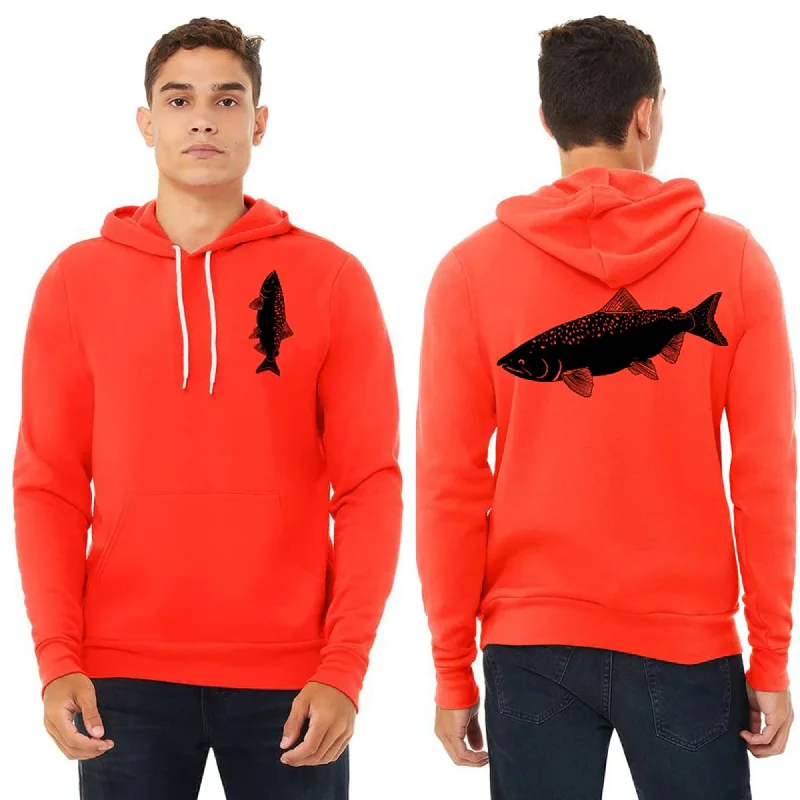 Salmon Sponge Fleece Pull Over Hoodie - Unisex Poppy Hoodie with Back Slit Movement Comfort Salmon Sponge Fleece Pull Over Hoodie - Unisex Poppy Hoodie with Back Slit Movement Comfort