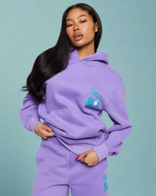 Samii Ryan Good Day Smileyworld Hoodie Hoodie with Rolled Sleeves Casual Relaxed