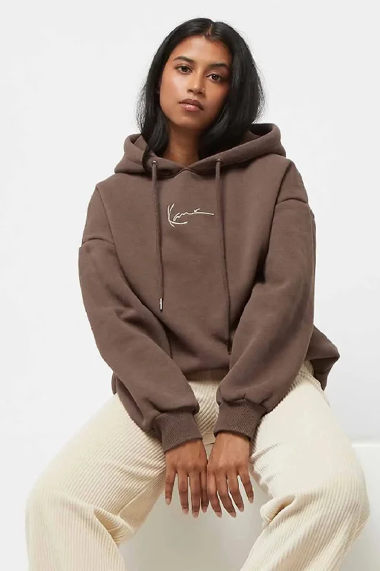Small Signature Long Fit Hoodie Hoodie with Snap Buttons Easy Quick