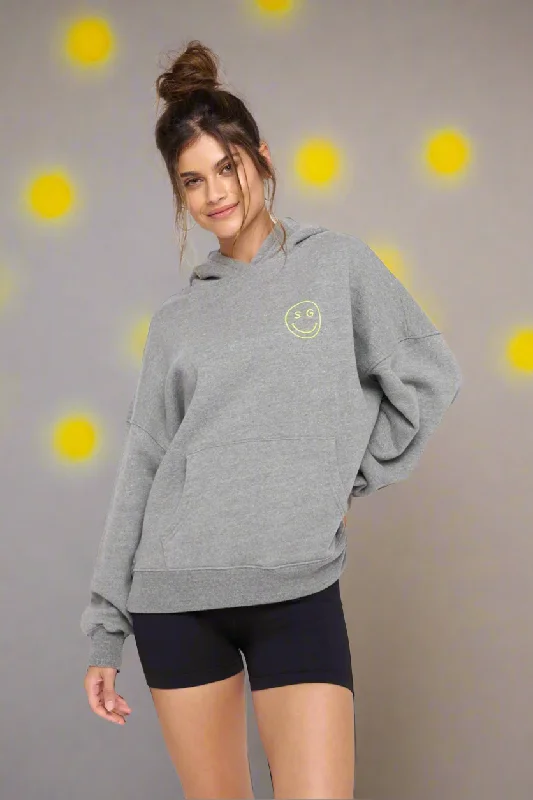 Spiritual Gangster SG Smiley Easy Hoodie Hoodie with Ribbed Cuffs Snug Fit Comfort