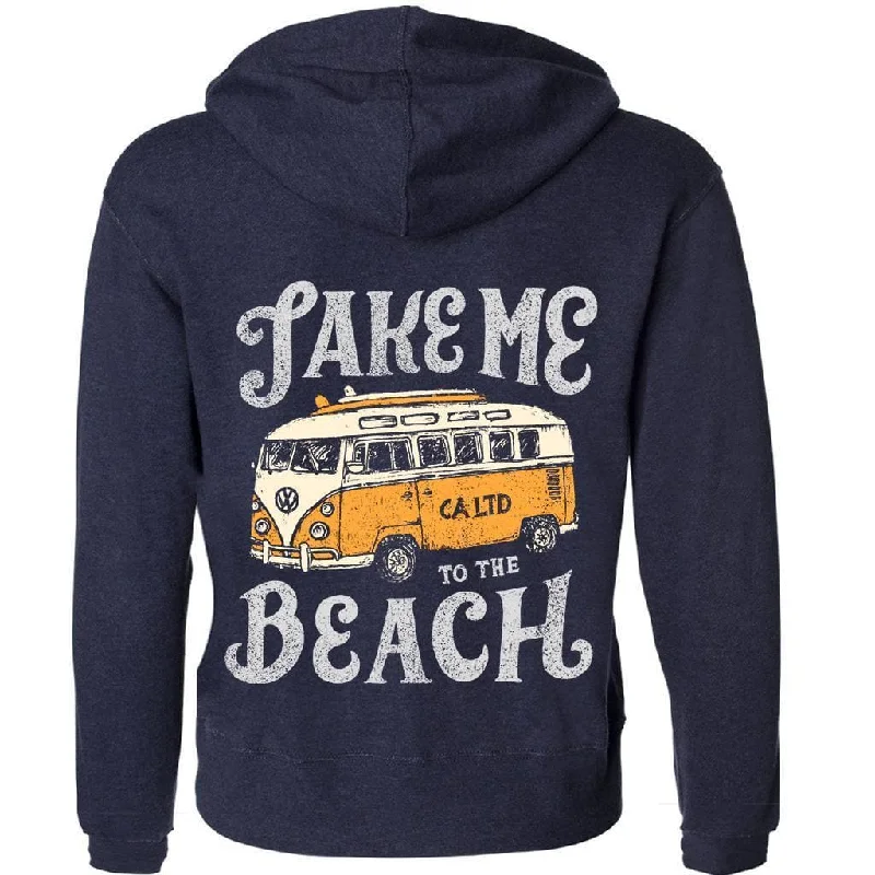 Take me to the Beach Navy hoodie Hoodie with Monochrome Minimalist Simple