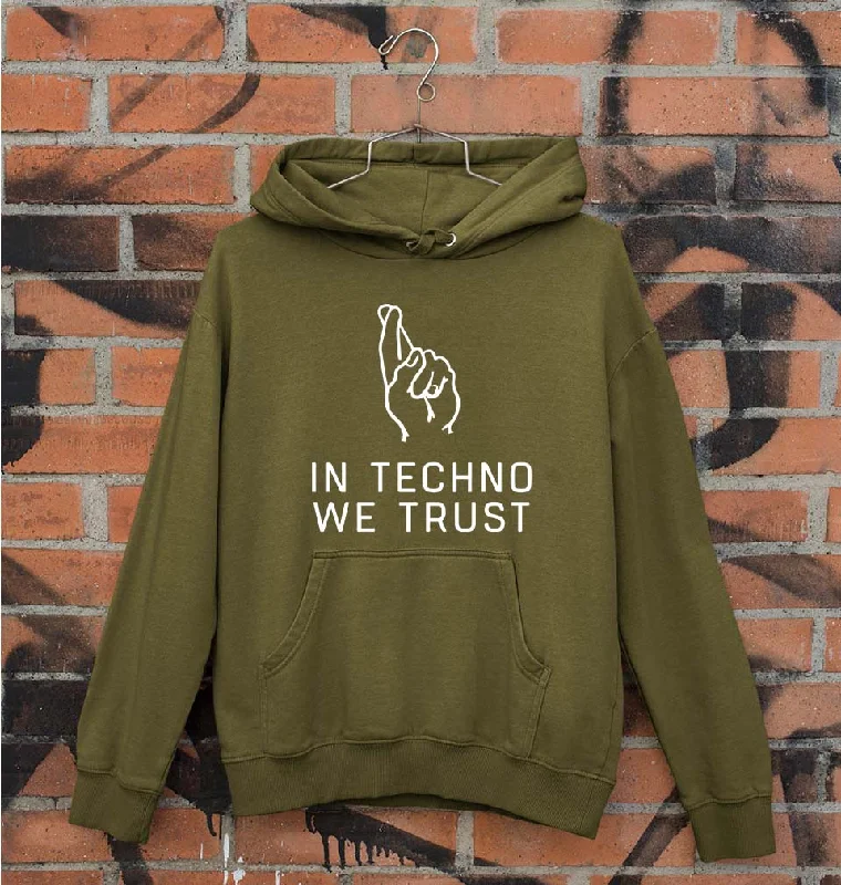 Techno Unisex Hoodie for Men/Women Hoodie Crop Top Short Trendy