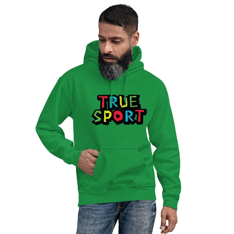 TRUE SPORT SUPER LOGO Unisex Hoodie Hoodie with Lining Warm Insulated