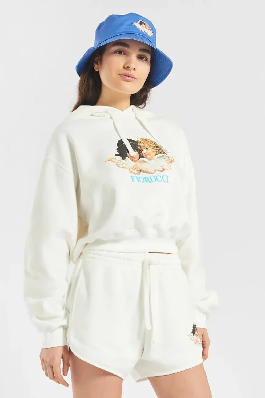 Vintage Angels Cropped Hoodie Hoodie with Longline Fit Extended Stylish