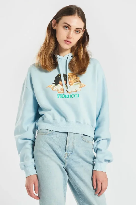 Vintage Angels Cropped Hoodie Hoodie with Slim Fit Tailored Modern