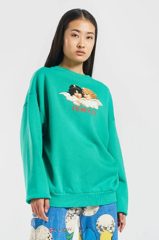 Vintage Angels Sweatshirt Hoodie with Ribbed Neckline Snug Warm