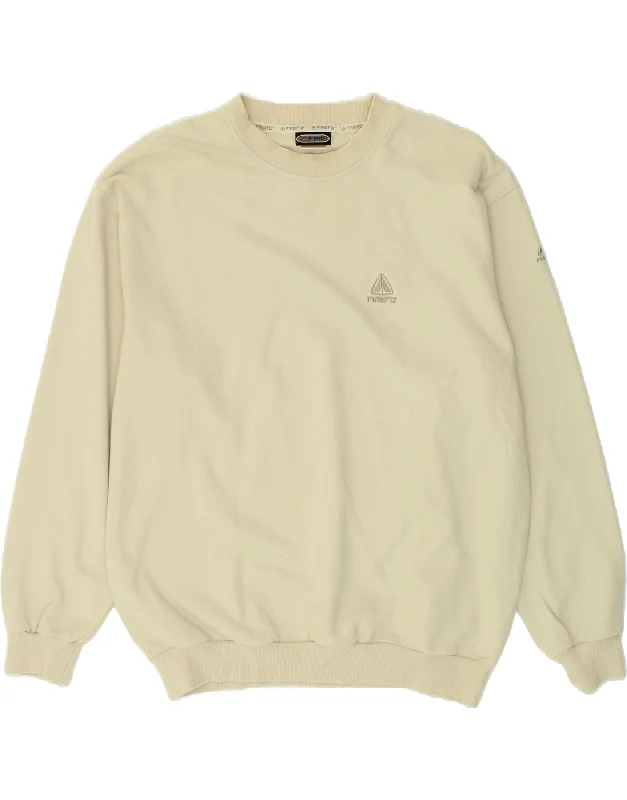 VINTAGE Mens Sweatshirt Jumper Large Beige Cotton Hoodie with Frayed Bohemian Relaxed VINTAGE Mens Sweatshirt Jumper Large Beige Cotton Hoodie with Frayed Bohemian Relaxed