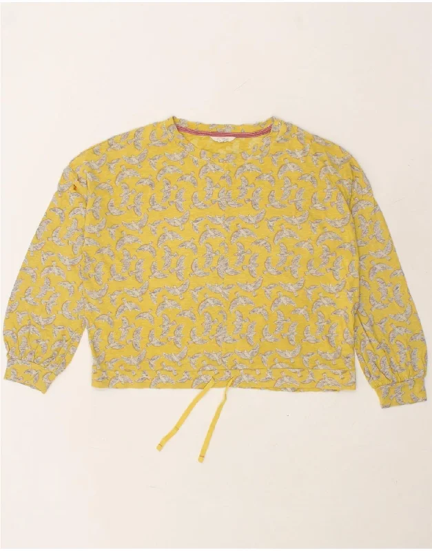 WHITE STUFF Womens Oversized Sweatshirt Jumper UK 12 Medium Yellow Cotton Hoodie Fleece Lining Warmth WHITE STUFF Womens Oversized Sweatshirt Jumper UK 12 Medium Yellow Cotton Hoodie Fleece Lining Warmth