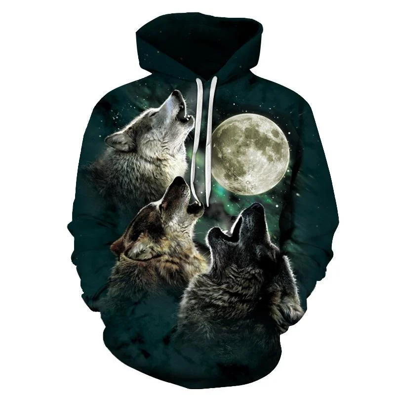 Wolf Pack Howling Moon Hoodie