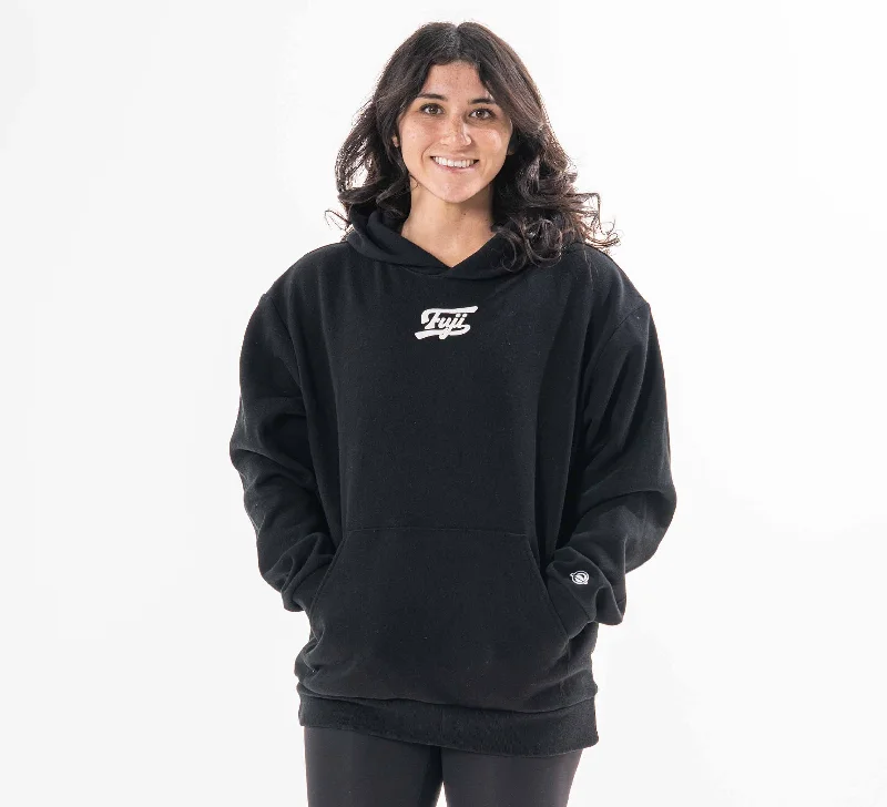 Womens Oversized Hoodie Black Hoodie with Hem Fringe Bohemian Relaxed