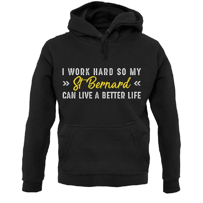Work Hard For My Stattfordshire Bull Terrier Unisex Hoodie Hoodie with Side Slits Relaxed Casual Work Hard For My Stattfordshire Bull Terrier Unisex Hoodie Hoodie with Side Slits Relaxed Casual