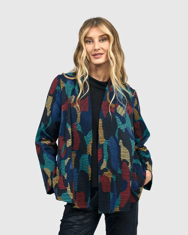 Alexa Jacket, Ocean Wool Jacket Cashmere Jacket Tweed Jacket